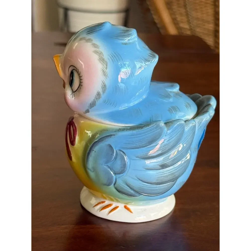 Vintage MCM 50’s Lefton Bluebird Sugar #7170 Anthropomorphic Kitschy